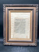 Antique August 16 1748 Caledonian Mercury Framed Newspaper