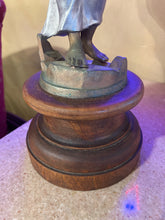 German Bronze Statue on Wood Base