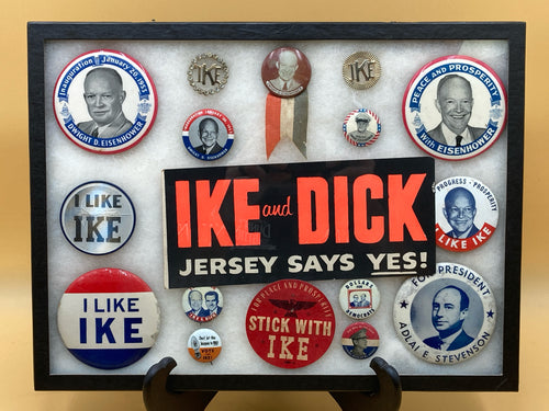 Dwight Eisenhower Presidential Pin & Sticker Set