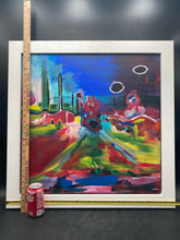 Original Angela Wakefield Psychedelic Abstract City Painting W/ CoA