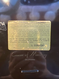 Couroc Cheese Tray With Mice and Glass Dome