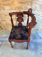 Victorian Corner Side Chair With Carved Features