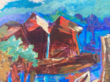 Original Artist Signed "Shacks On Water" Acrylic Painting - view 3