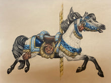 Suzy Leeja Carrington Signed Original Carousel Horse Painting