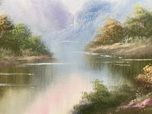 Original Artist Signed Mountain River Landscape Oil Painting, Framed - view 5
