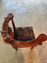 Victorian Corner Side Chair With Carved Features