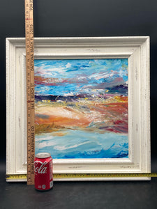 Original Angela Wakefield Impressionist Abstract River Scene Painting W/ CoA