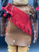 Antique Native American 11" Leather & Buckskin Doll