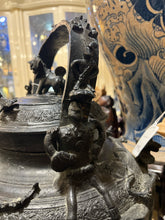 Antique Asian Bronze Figural Kettle