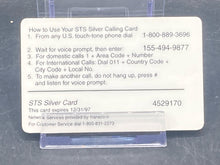 Vintage STS Silver Card Step Two Phone Card