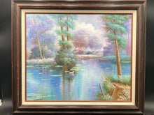 Original Artist Signed Forest River Landscape Oil Painting