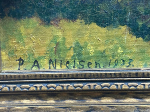 Peter Nielsen (1873-1965) Signed California Landscape Oil Painting