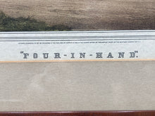Vintage Currier & Ives "Four-In-Hand" Reproduction Lithograph