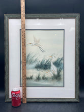 Anton Wang Signed Herons Print, Framed