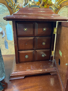 Vintage Sligh Mantle Jewelry Box Clock