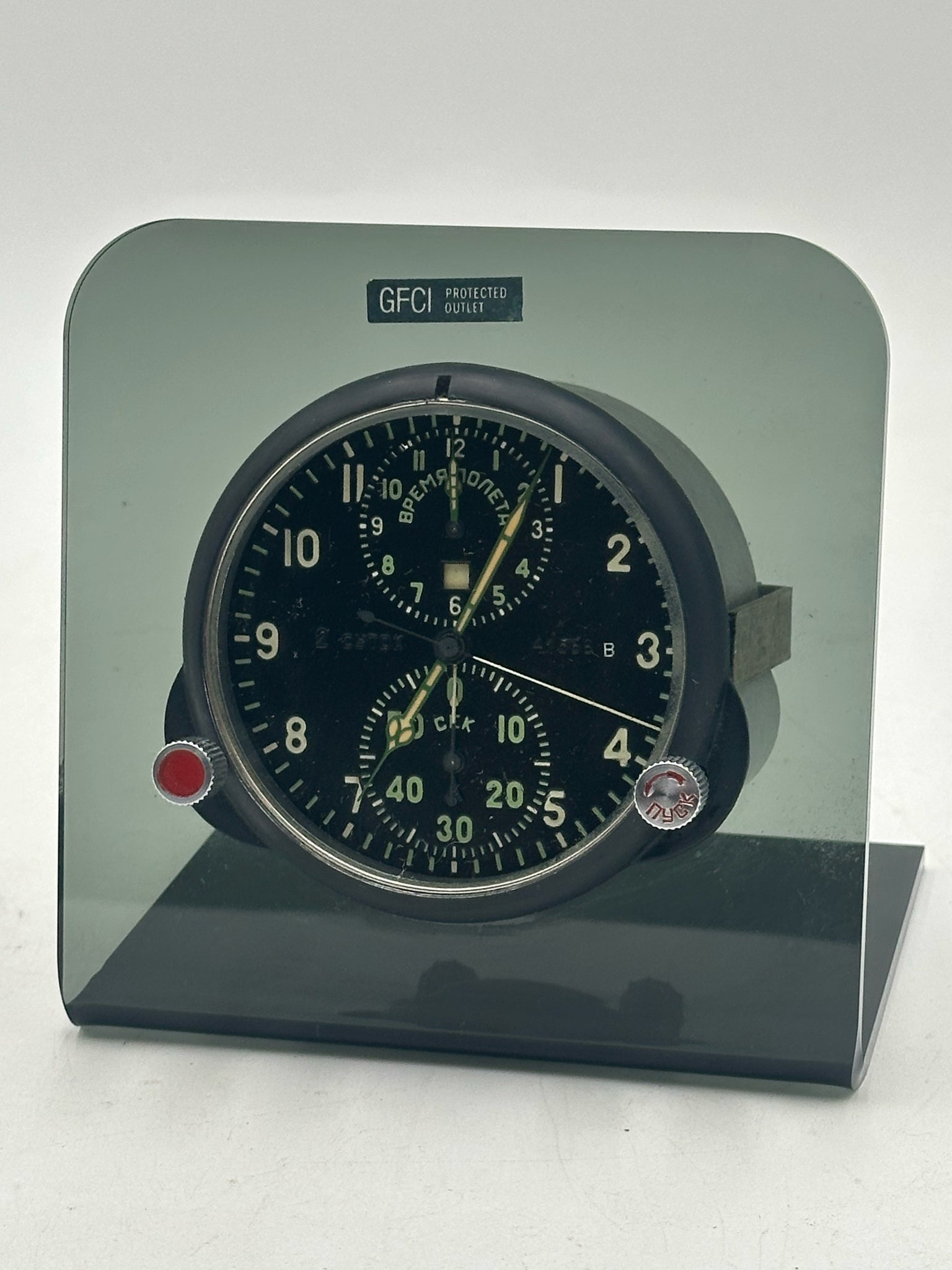 AChS-1M Soviet aircraft military clock USSR MIG chronograph