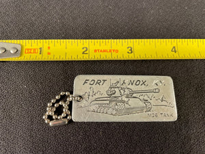 WWII Fort Knox M26 Tank Engraved Tag