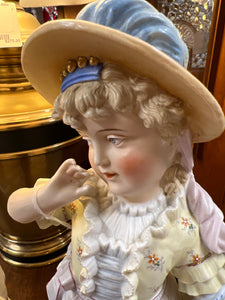 Large Porcelain Victorian Child Statue