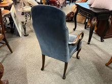 Vintage Blue Velvet Arm Chair