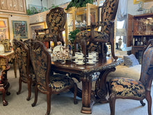 AICO Michael Amini Dining Table With 8 Chairs and 2 Leaves