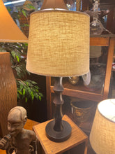 Brown Lamp w/ Canvas Shade