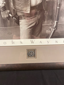 Framed John Wayne Print With Badge