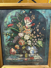 Golf Framed Dark Flower Vase | Oil Painting Canvas Print
