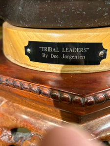 Limited Edition Russell Jorgensen "Tribal Leaders" Bronze Vase
