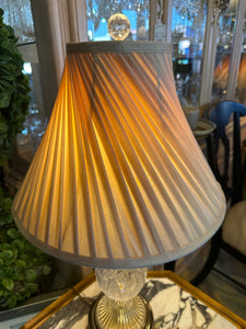 Glass Lamp on Brass Base