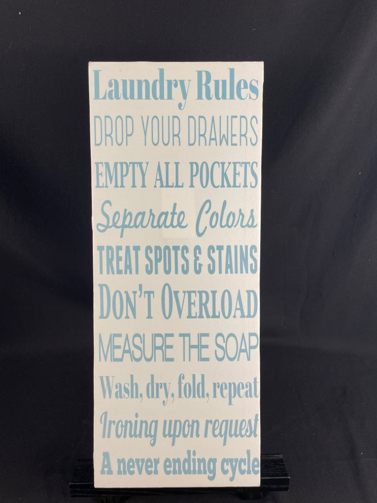 Laundry Rules Canvas