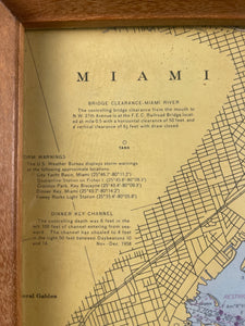 Vintage Nautical map of Miami