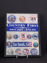 Set of 14 John McCain Pins With 2 Stickers