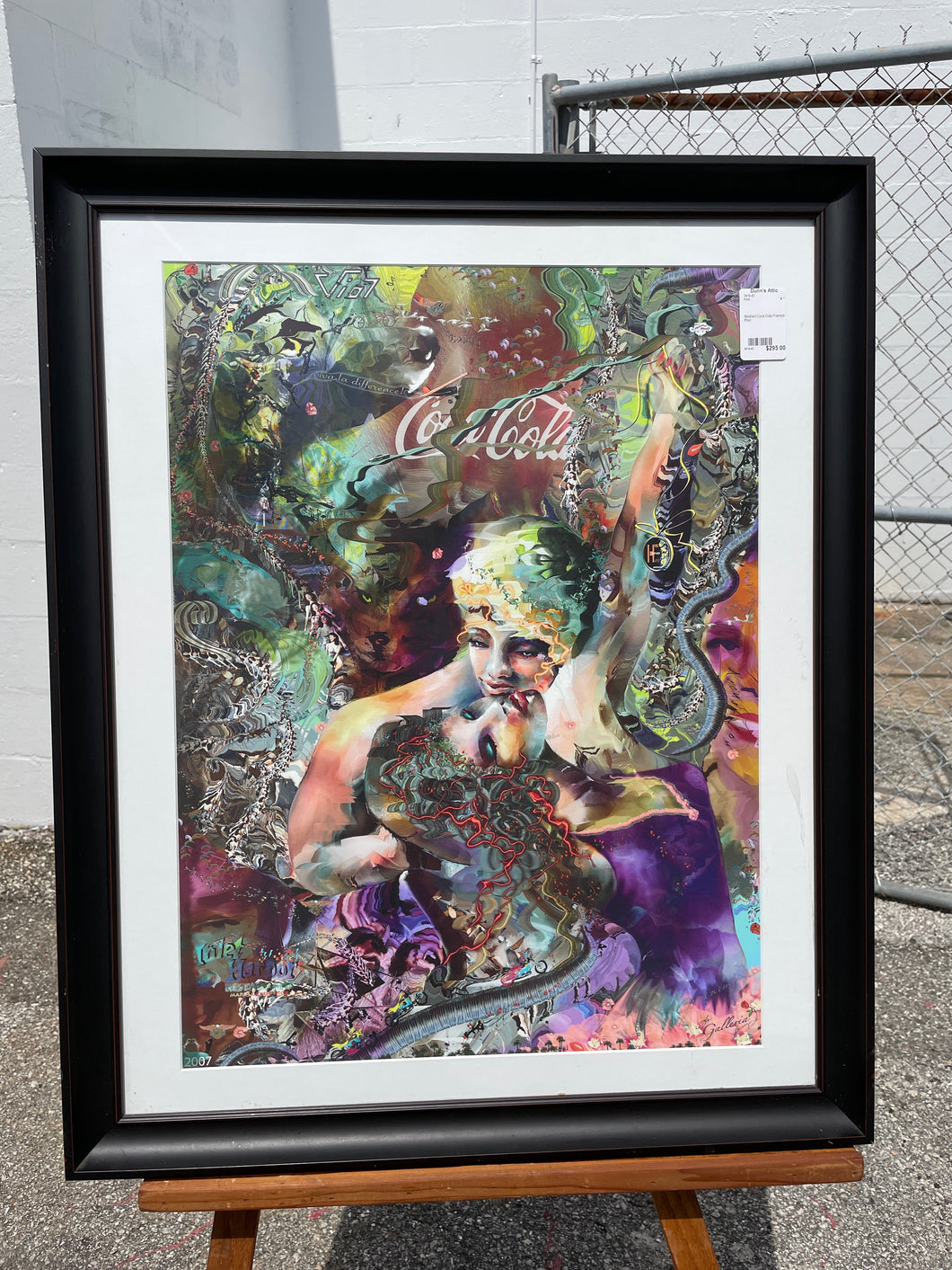 Abstract Coca Cola Framed Print