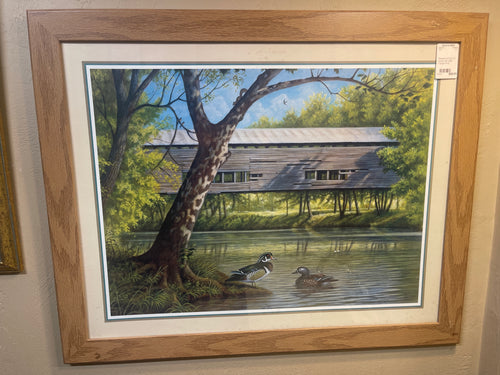 'Mallards at Play' | R. Jenkins (© 1999, Framed Print)