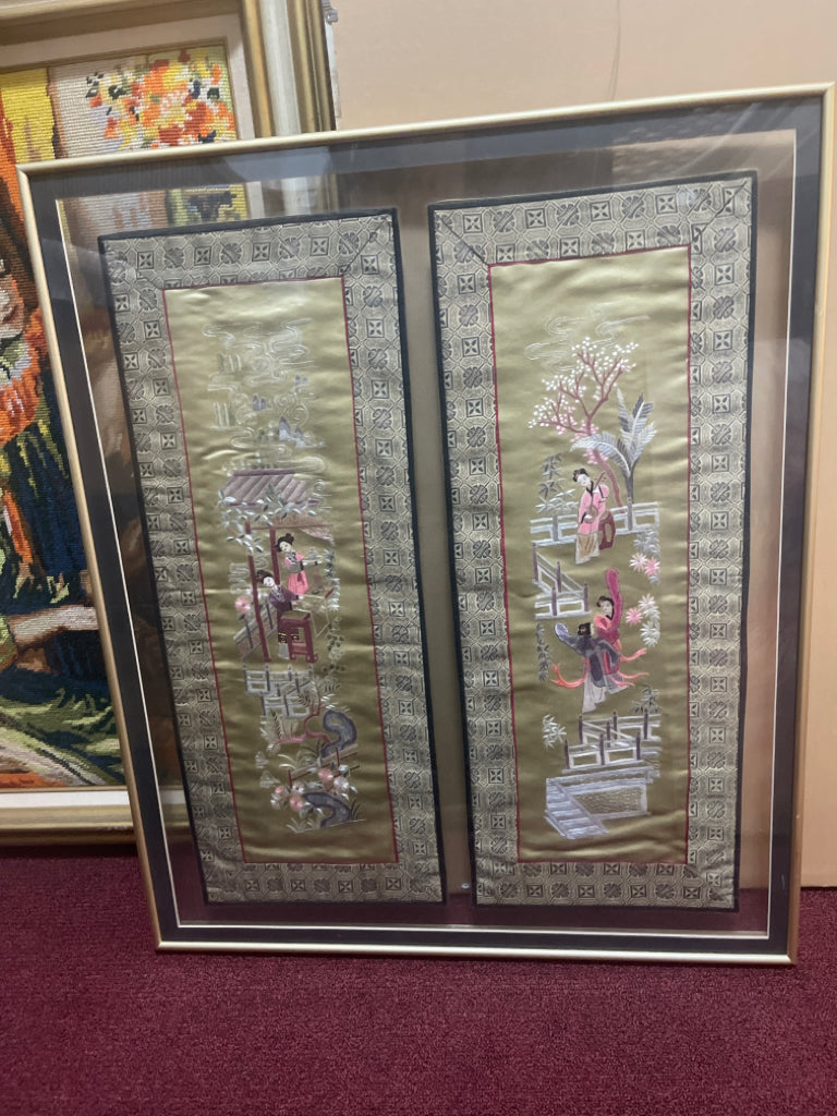Framed Oriental Silk