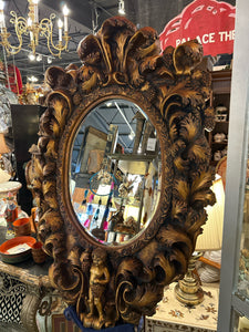 Large Ornate Cherub Mirror