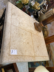 Large Faux Marble End Table