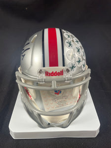 Justin Fields Ohio State University Signed Riddell Mini Helmet