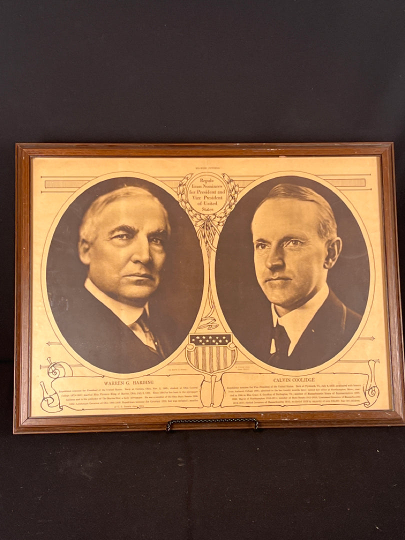Warren G. Harding & Calvin Coolidge Campaign Poster