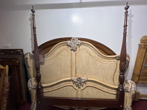 Queen 4-Posted Mahogany Bed (Head, Foot, Rails, Slats)