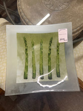 Asparagus Art Glass Plate