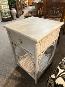 Painted Wicker Table