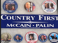 Set of 14 John McCain Pins With 2 Stickers