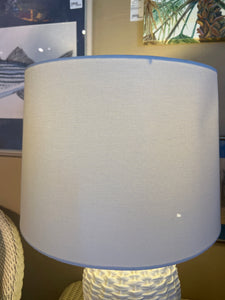 White Ceramic Wicker Lamp