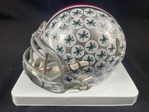Justin Fields Ohio State University Signed Riddell Mini Helmet