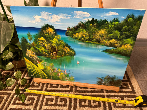 Blue Lagoon Canvas Painting