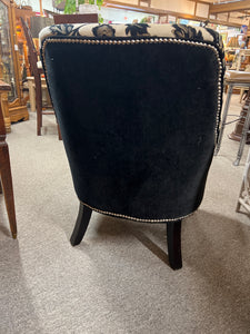 Black Floral Side Chair