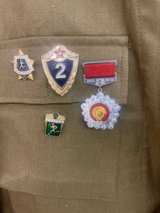 Authentic WWII Soviet Special Forces Uniform with pins and medals.