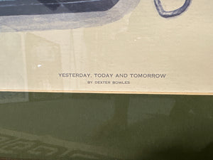 DEXTER BOWLES COCA COLA PRINT "YESTERDAY, TODAY AND TOMORROW" SIGNED, FRAMED