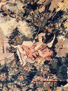 Woman On Swing Tapestry